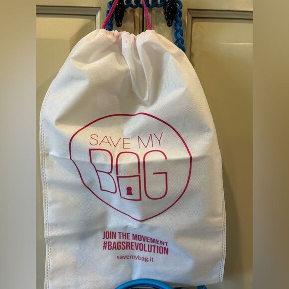 Save My Bag Electric Blue Satchel/Crossbody with Bow Detail - Picture 6 of 7